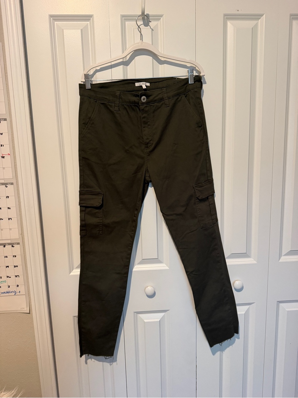 STS skinny cargo pants in olive green